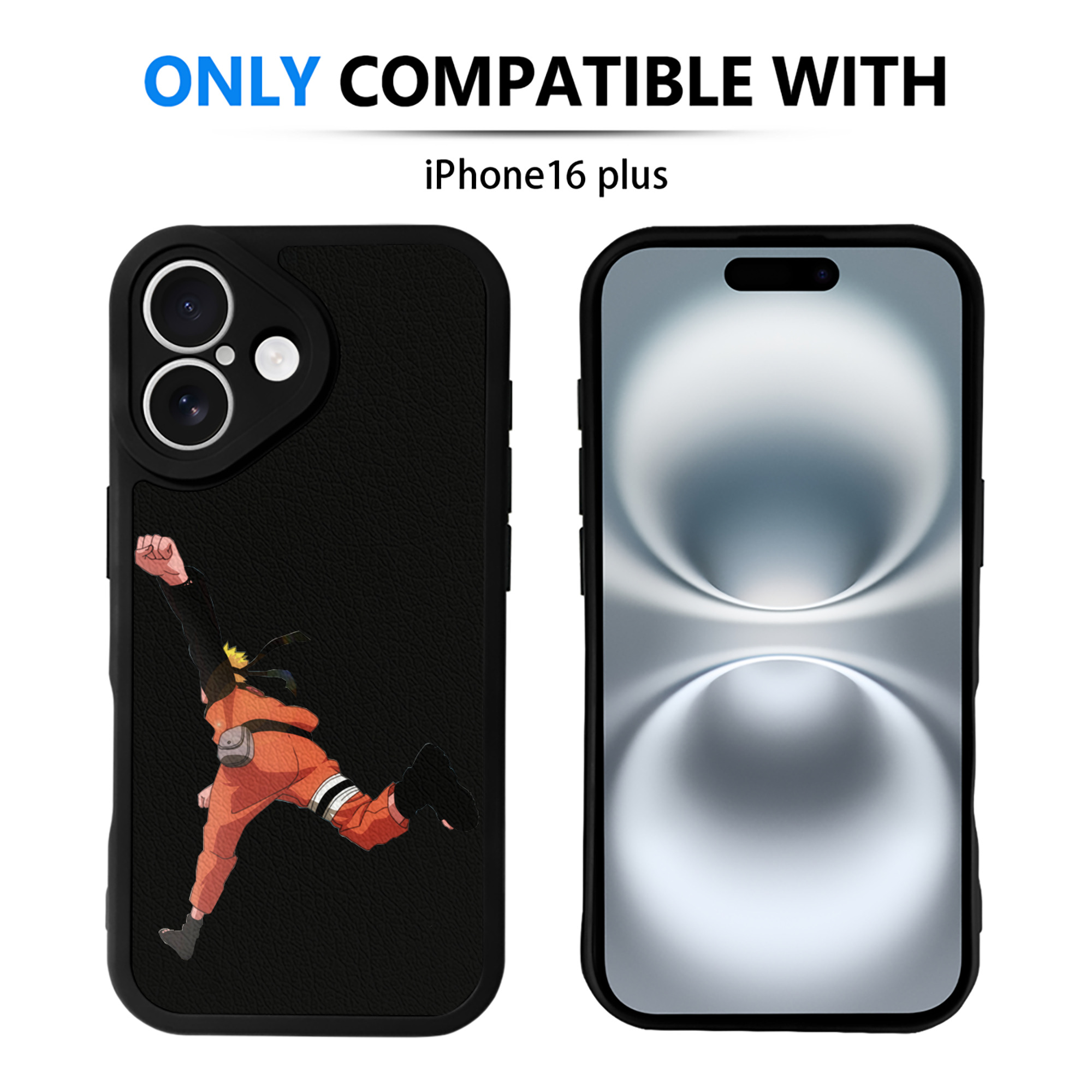 （画像用） NARUTO -ナルト- うずまき ナルト Uzumaki Naruto 【iPhone 16シリーズ対応】シリコンスマホケース（レザー調） 材質：シリコン